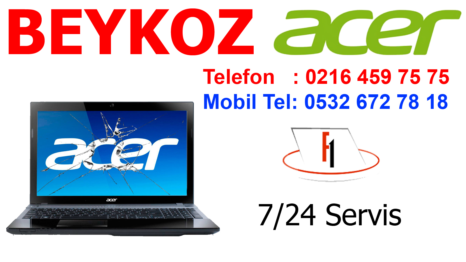 İstanbul Beykoz Acer Servisi (Tel: 0216 459 7575)