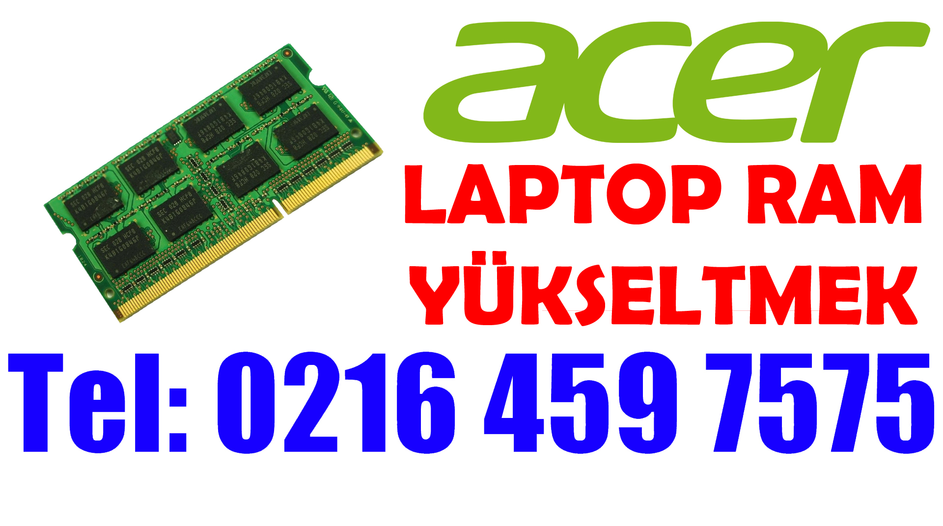 Acer Laptop RAM Yükseltme